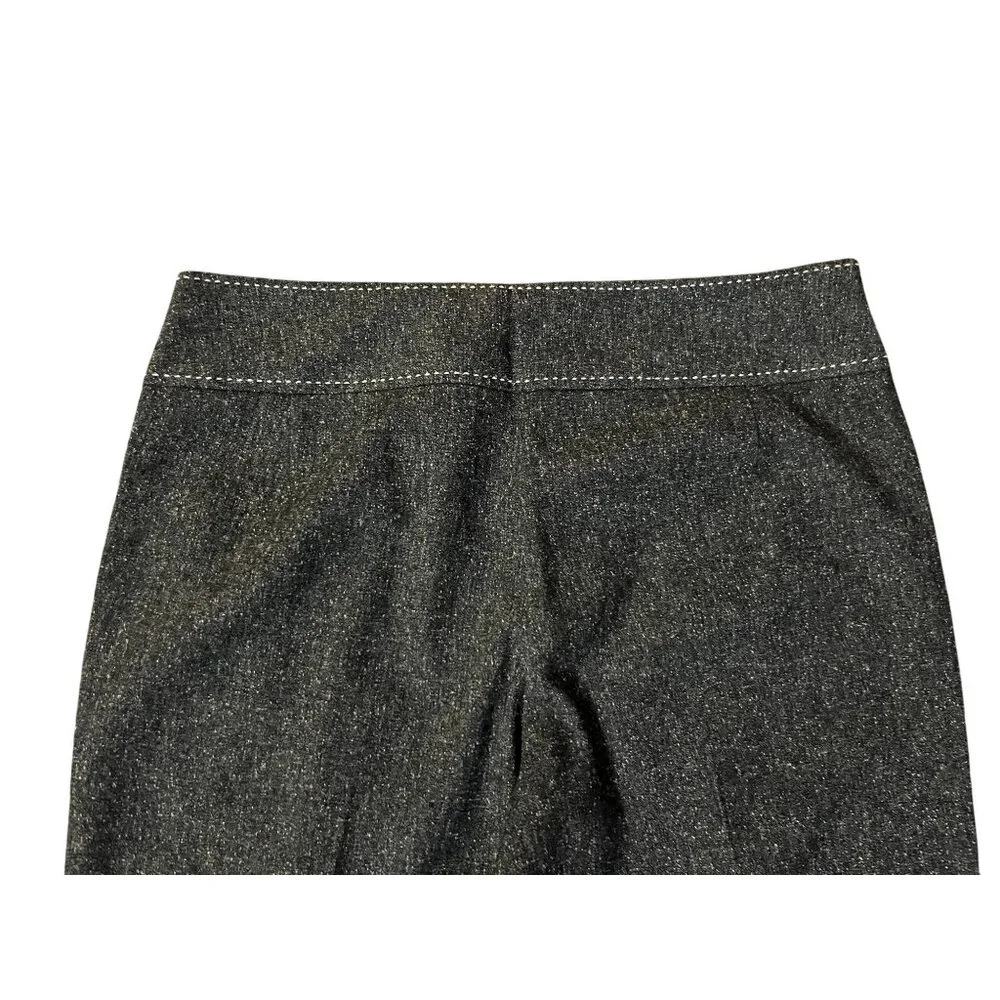 White House Black Market Womens 8 Used Black Gray Tweed Capri Pants - Picture 6 of 14